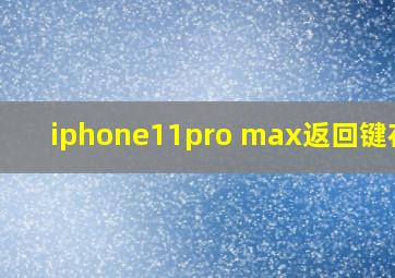 iphone11pro max返回键在哪